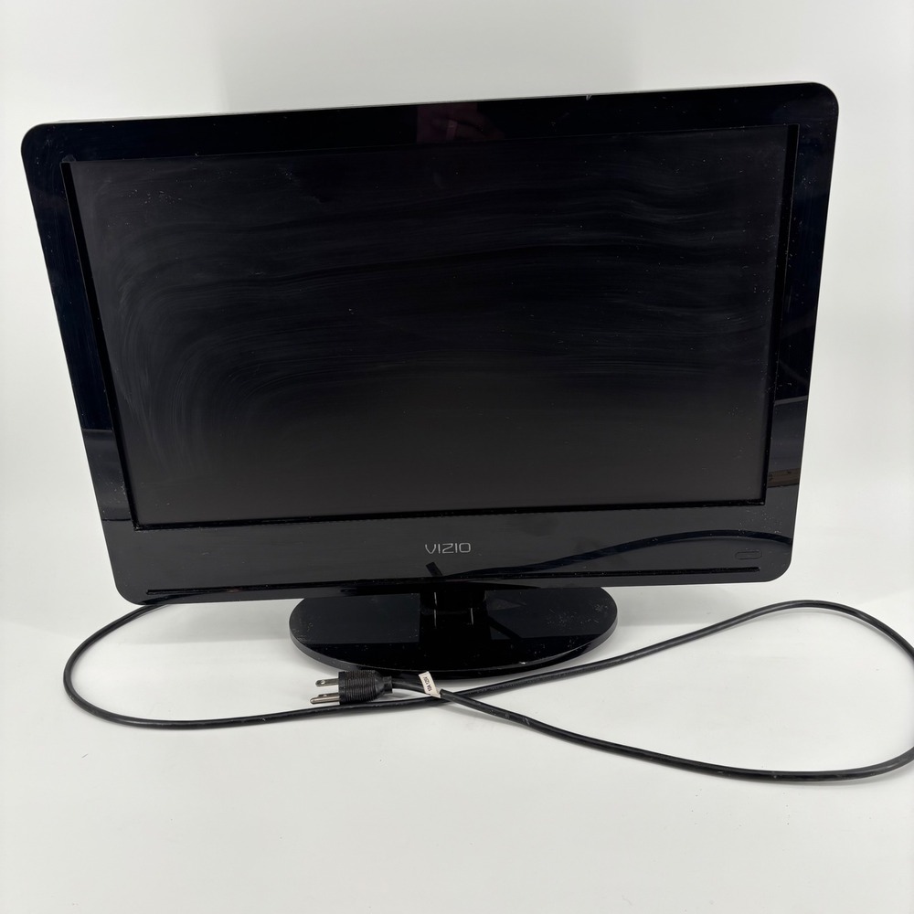 Vizio TV 22" Black VA220E 1080p LCD HDTV HDMI PC Monitor Works Good Retro Gaming